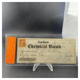 1872 Chemical Bank NY Note Rare