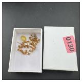 Vintage Sterling Silver Amber Necklace