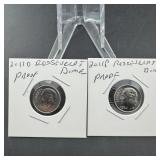 2011 P/D Roosevelt Dime Proof Lot