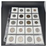 Sheet Foreign Coins & Tokens