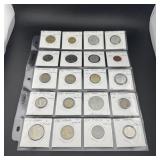 Sheet Foreign Coins & Tokens