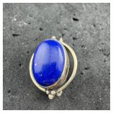 Sterling Silver Blue Lapis Pin