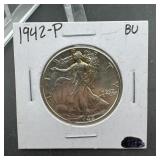 1942-p Walking Liberty Silver Half Dollar