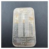 World Trade Center 1 Oz Silver Bar Mtb
