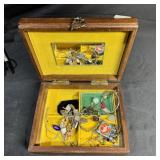 Jewelry Box w/ Jewelry & Lighter
