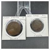 1854 & 1895 Copper Coins