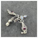 Sterling Silver Multistone Dangle Earrings
