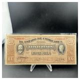 20 Pesos Mexico Note