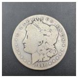 1890-cc Carson City Morgan Silver Dollar