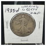1935-D Walking Liberty Half SILVER