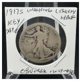 1917-S Walking Liberty Half Obverse Mintmark