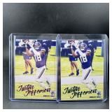(2) Justin Jefferson Rookie Football Cards