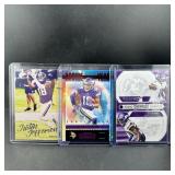(3) Justin Jefferson Rookie Football Cards