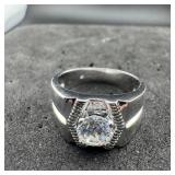 Cz Silver Ring Size 9 1/2