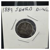1889 Seated Liberty SILVER Dime