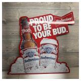 Budweiser Pin-up Metal Beer Sign (30'x27')