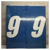 2 Piece Metal Race Car Panels Signed #60 (17'x36'