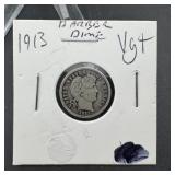 1913 Barber Silver Dime