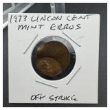 1973 Lincoln Cent Error