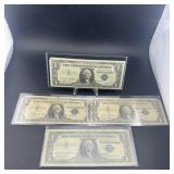 (4 Qty) 1957 Silver Certificate $1 Bills