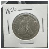 1856 Seated Liberty Silver Quarter