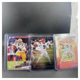 (3) Joe Burrow Rookie Football Cards