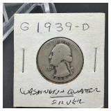 1939-D Washington Quarter SILVER