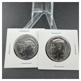 2025 & 2026 Bu Kennedy Half Dollars (2 Coins)