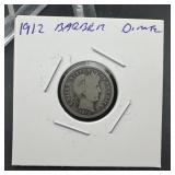 1912 Barber Silver Dime