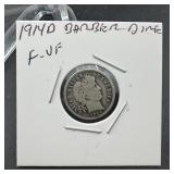 1914-D Barber Silver Dime