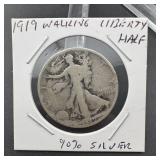 1919 Walking Liberty Silver Half Dollar