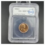 1958-D Wheat Cent MS67 RHEP