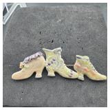 Vintage Enamel Boots Brooch