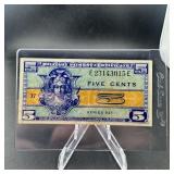 5 Cent Military Payment Certificate
