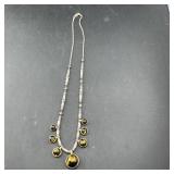 Sterling Silver Amber Necklace