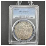 1878-s Morgan Silver Dollar Pcgs Ms63