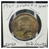 1964 Kennedy Half SILVER Toned