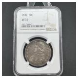1832 Capped Bust Half Dollar VF30