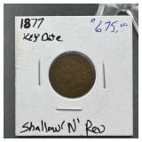1877 Indian Head Cent Key Date