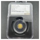 Gold Egyptian King Toad Token MS70