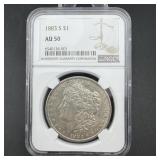 1883-S Morgan Silver Dollar NGC AU50