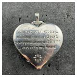 Sterling Silver Pearl Heart Pendant