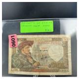 1941 France 50 Francs Note Rare