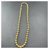 Bright Gold Tone Bead Necklace