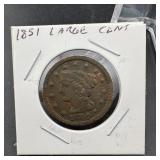 1851 Large Cent