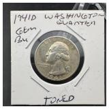 1941-D Washington Silver Quarter