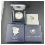 2025-s Peace Silver Dollar W/ Box & Coa