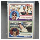 Reggie Jackson & Gorman Thomas Card Blank Back