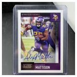 Alexander Mattison Score Autograph Card