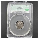 2017-S Dime CAC MS70